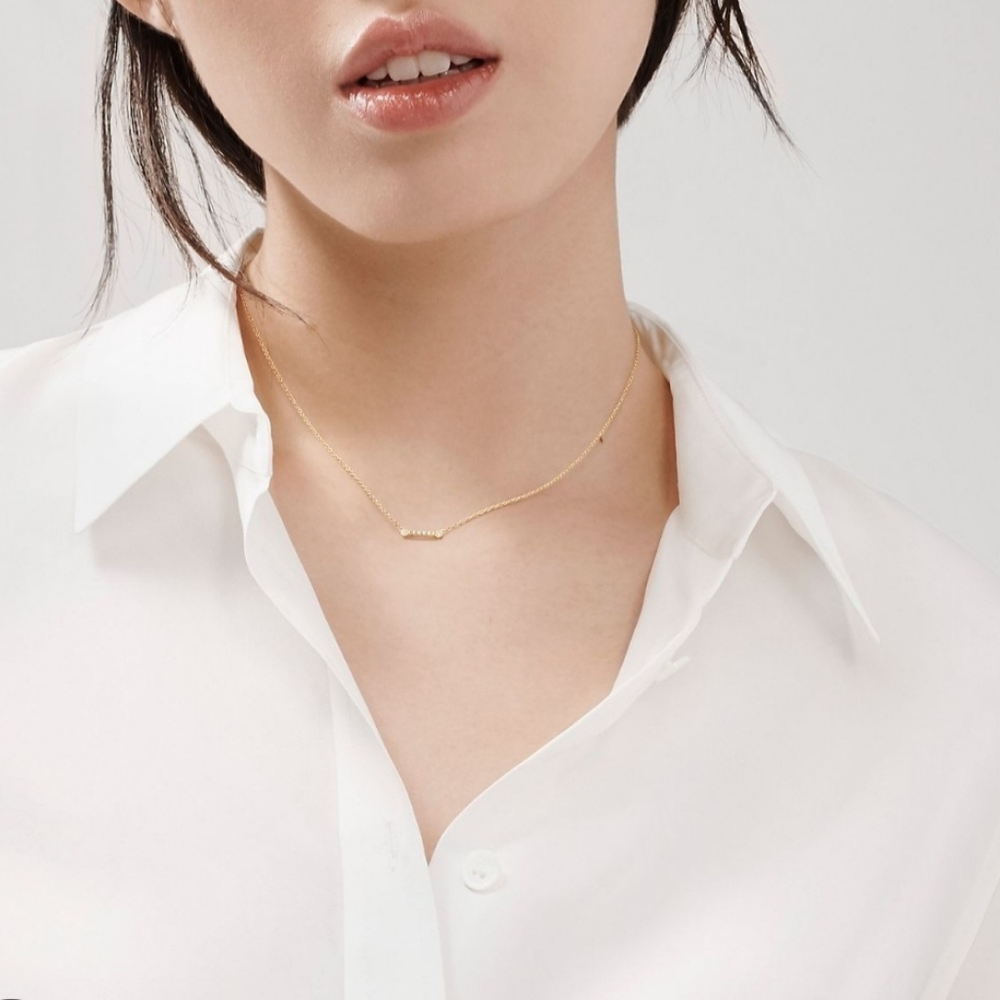 Tiffany & Co Fleur De Lis Keybar Pendant Necklace 18k Yellow Gold 16 inches - Picture 9 of 9